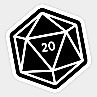 20 sided dice Sticker